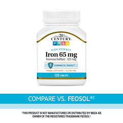 21st Century, Ferro, 65 mg, 120 Comprimidos