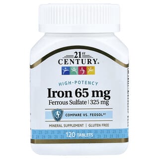 21st Century, Iron, 65 mg, 120 Tablets