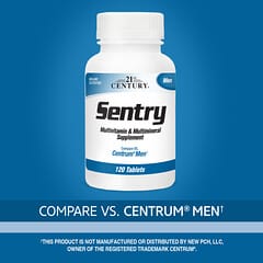 21st Century, Sentry, Para hombres, Suplemento multivitamínico y multimineral, 120 comprimidos