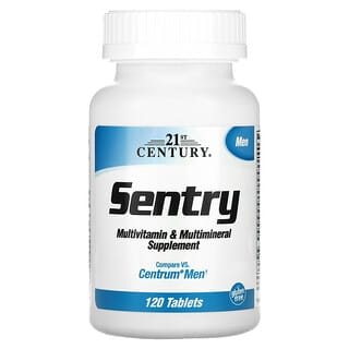 21st Century, Sentry Men, Suplemento Multivitamínico e Multiminerais, 120 Comprimidos