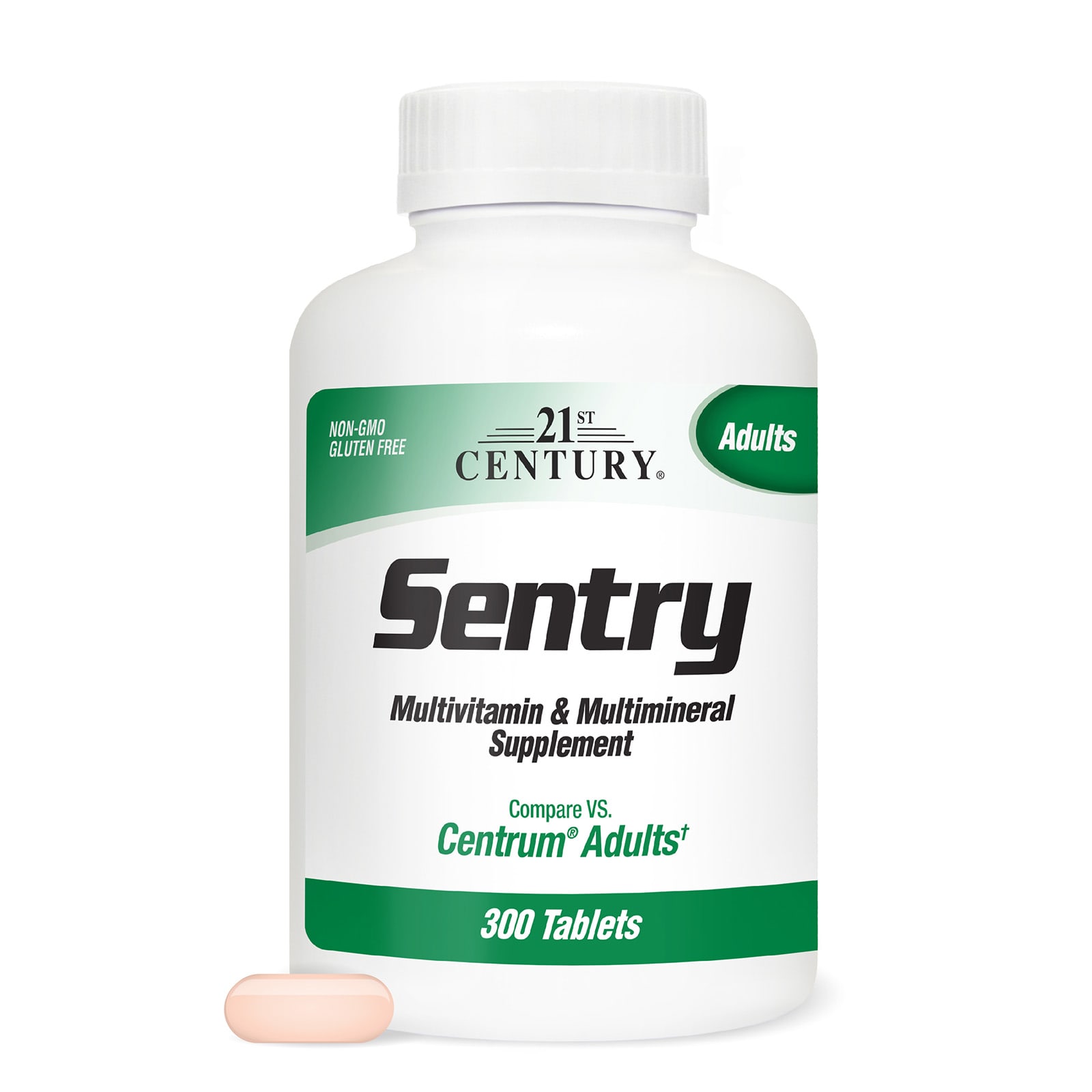 21st Century, Sentry，成年人復合維他命與多礦物質補充劑，300 片