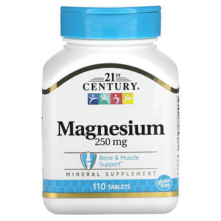 21st Century, Magnésium, 250 mg, 110 comprimés