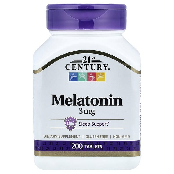 21st Century, Melatonin, 3 mg, 200 Tablets