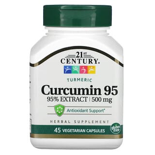 21st Century, Curcumina 95, 500 mg, 45 cápsulas vegetales