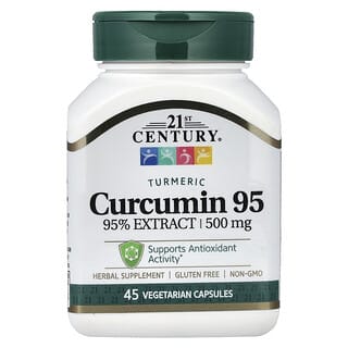 21st Century, Kurkumin 95, 500 mg, 45 vegetariska kapslar