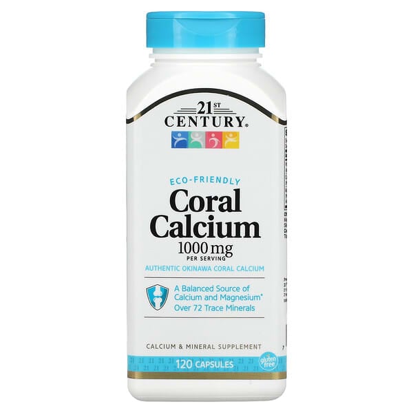 21st Century, Korallenkalzium, 1000 mg, 120 Kapseln