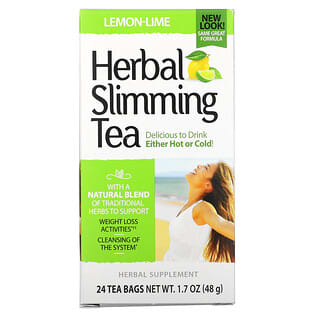 21st Century, травяной чай для похудения, лимон и лайм, без кофеина, 24 чайных пакетика, 48 г (1,7 унции)