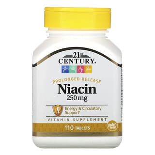 21st Century, Niacina, Liberación prolongada, 250 mg, 110 comprimidos