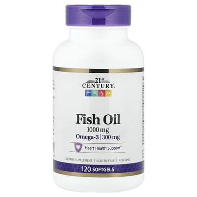 21st Century, Fish Oil Softgels, 1000 mg, 120 Capsules
