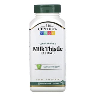 21st Century, Standardized Milk Thistle Extract, 200 Vegetarian Capsules