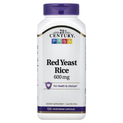 21st Century, Red Yeast Rice, 600 mg, 150 Vegetarian Capsules