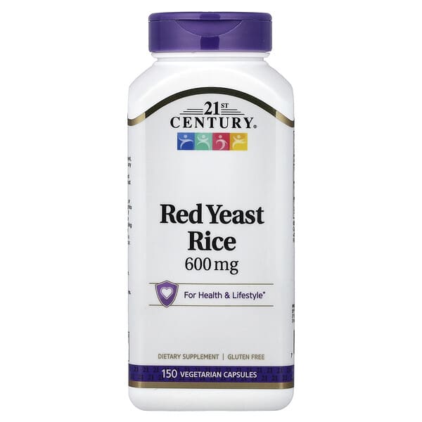 21st Century, Orez cu drojdie roșie, 600 mg, 150 capsule vegetariene (300 mg per capsulă)