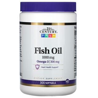 21st Century, Fish Oil, 1,000 mg, 300 Softgels