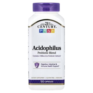 21st Century, Mezcla de probióticos Acidophilus, 150 cápsulas
