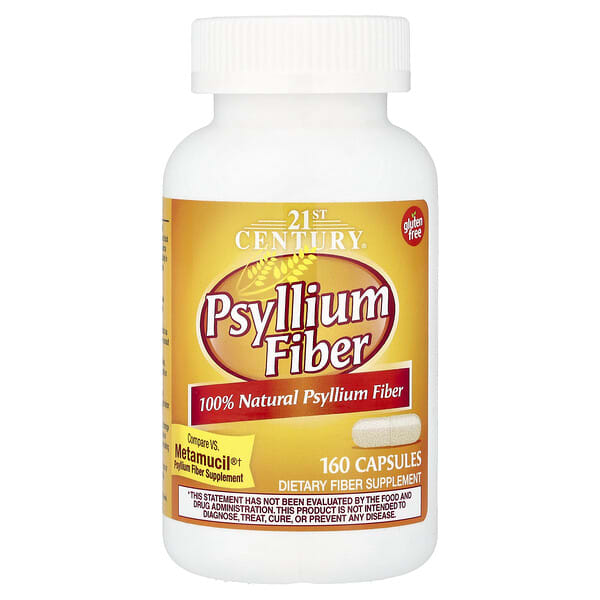 Psyllium Fiber, 160 Capsules