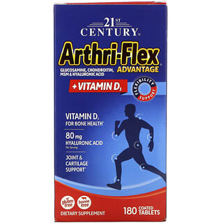 21st Century, Arthri-Flex Advantage, + Vitamina D3, 180 Comprimidos Revestidos