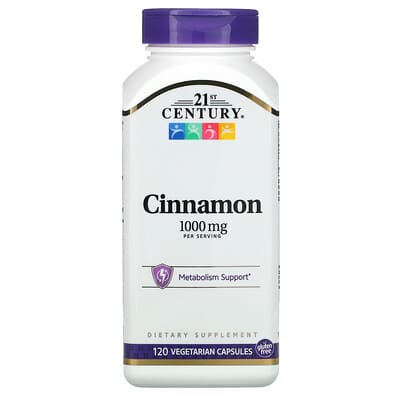 21st Century, Cinnamon, 120 Vegetarian Capsules (500 mg per capsule)