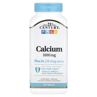 21st Century, Calcium Plus D3, 90 Tablets