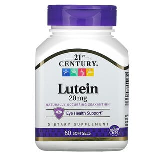 21st Century, Lutéine, 20 mg, 60 capsules à enveloppe molle
