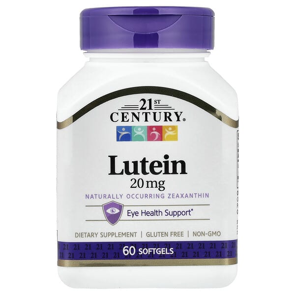 21st Century Lutein, 20 mg, 60 Softgels