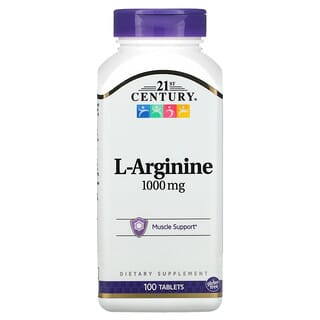 21st Century, L-arginina, 1.000 mg, 100 Comprimidos