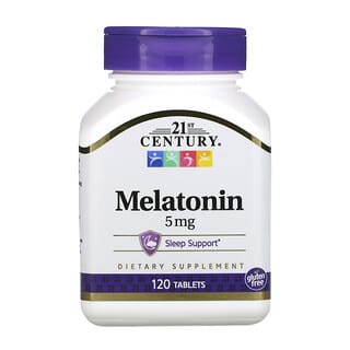 21st Century, Mélatonine, 5 mg, 120 comprimés