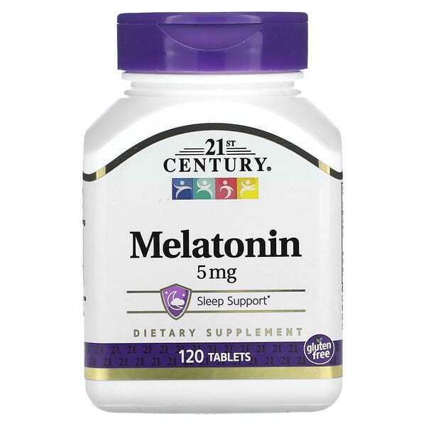 21st Century, Mélatonine, 5 mg, 120 comprimés