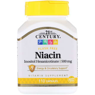 21st Century, Niacin, Inositol Hexanicotinate, 500 mg, 110 Capsules
