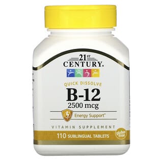 21st Century, 維生素 B12 營養片，2500 微克，110 片