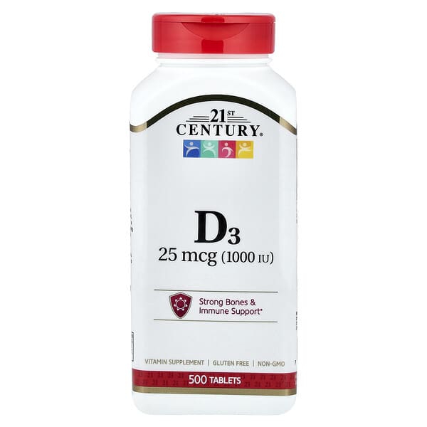 21st Century, Vitamin D3, 500 Tablets