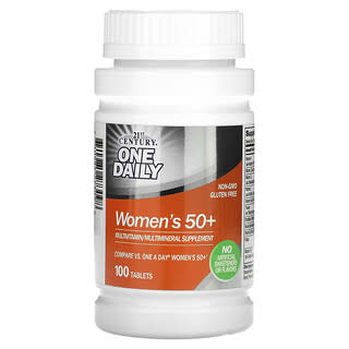 21st Century, ワンデイリー、50歳以上の女性用マルチビタミン-マルチミネラル、100粒