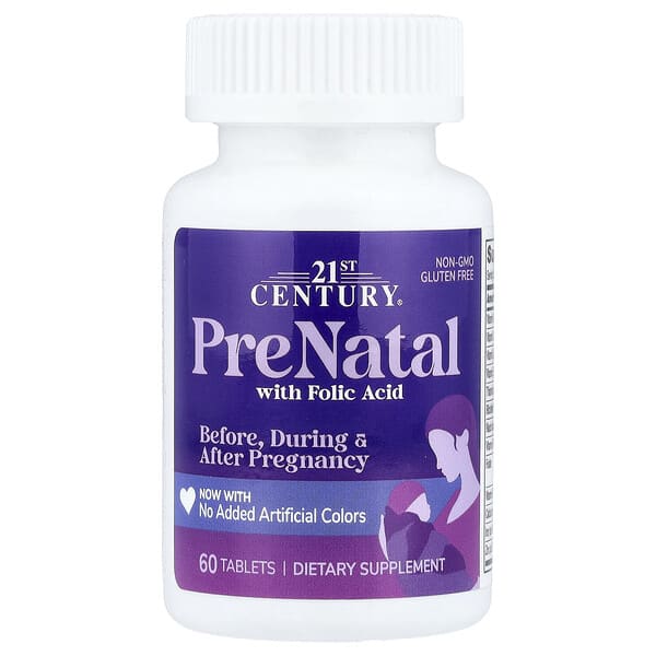 21st Century, PreNatal 엽산 함유, 60정