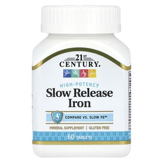 21st Century, Slow Release Iron, High Potency, 60 Tablets