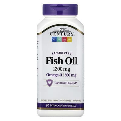 21st Century, Fish Oil, 1,200 mg, 90 Enteric-Coated Softgels