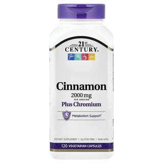 21st Century, Cinnamon Plus Chromium, 120 Vegetarian Capsules