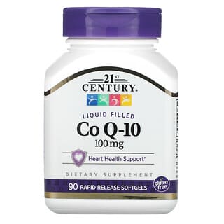21st Century, CoQ-10 rellena de líquido, 100 mg, 90 cápsulas blandas de liberación rápida