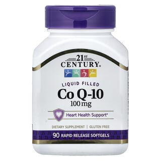 21st Century, Liquid Filled CoQ-10, 100 mg, 90 Rapid Release Softgels