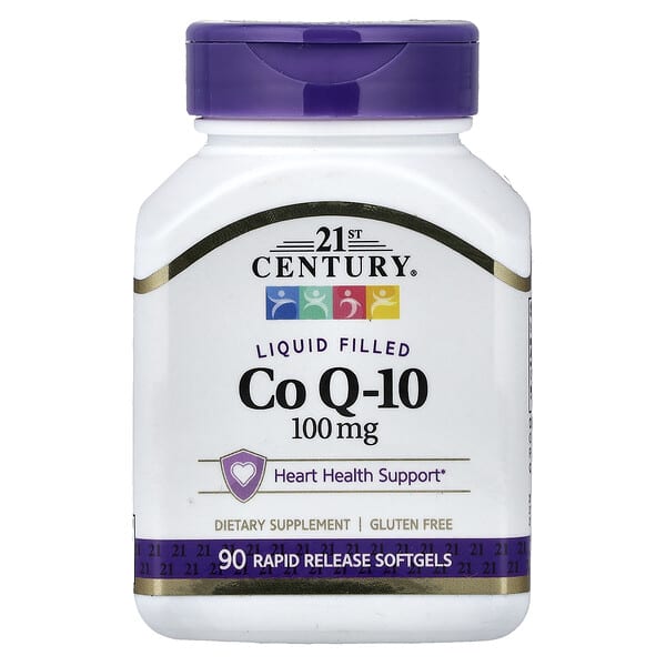 21st Century, 액상 CoQ-10, 100mg, 빠른 방출 소프트젤 90정