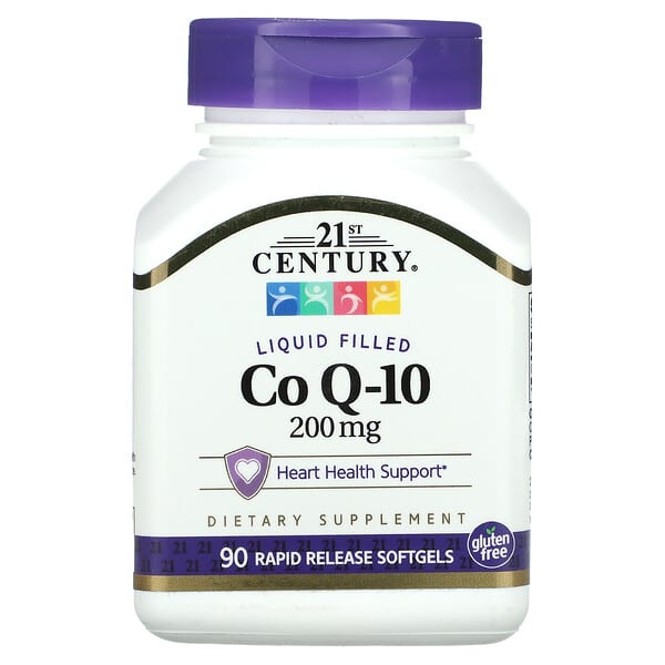 21st Century, Liquid Filled CoQ-10, 200 mg, 90 Rapid Release Softgels
