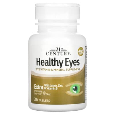21st Century, Healthy Eyes, With Lutein, Zinc, and B Vitamins, 36 Tablets