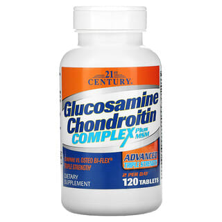 21st Century, Glucosamine Chondroitin Complex Plus MSM, Glucosamin-Chondroitin-Komplex mit MSM, Dreifachstärke, 120 Tabletten