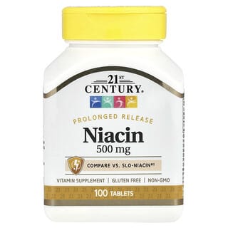 21st Century, Niacin, Prolonged Release, 500 mg, 100 Tablets