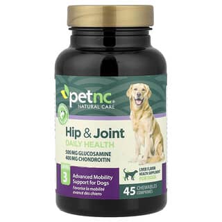 petnc NATURAL CARE, Hip & Joint, Level 3, For Dogs, Liver, 45 Chewables