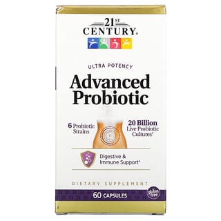 21st Century, Advanced Probiotic, Ultra Potency, hochwirksame Probiotika, 60 Kapseln