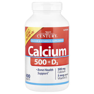 21st Century, Calcium 500 + D3, 400 Tablets