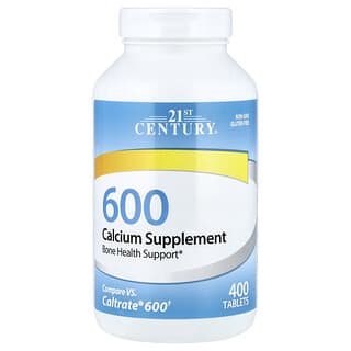 21st Century, Calcium Supplement 600, Ergänzungsmittel mit Calcium 600, 400 Tabletten (600 mg pro Tablette)