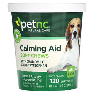 petnc NATURAL CARE, Calming Aid Soft Chews, All Dog, Liver, 120 Soft Chews, 6.3 oz (180 g)
