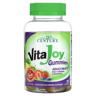 21st Century, Vita Joy Gummies，成年人多維生素，水果味，75 粒軟糖