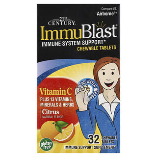 21st Century, ImmuBlast®, Vitamina C, Cítricos, 32 comprimidos masticables