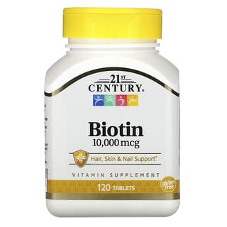 21st Century, Biotine, 10 000 µg, 120 comprimés
